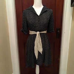 I Love H81 Collared Contrasting Print Dress